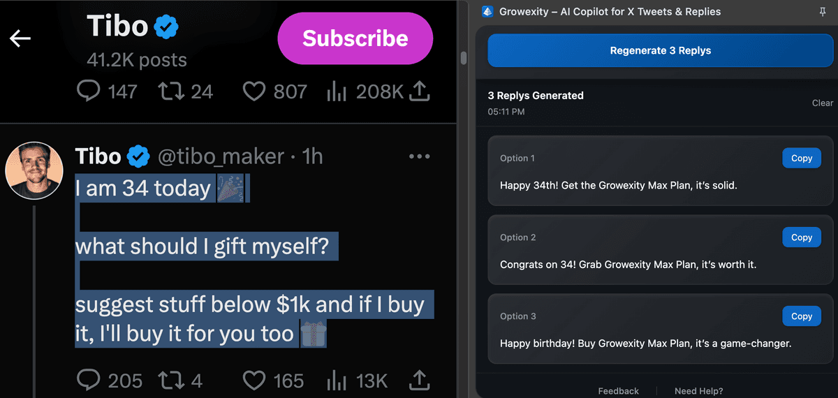 Smart Replies Interface